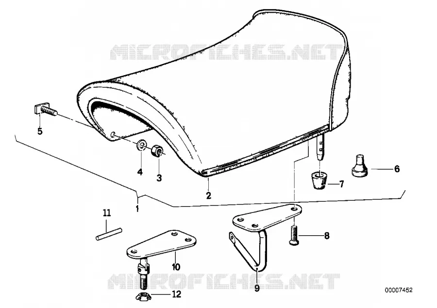 Selle moto monoplace BMW Motorrad BMW Motorrad Classic R 75 1979 2V (76-85)  R75