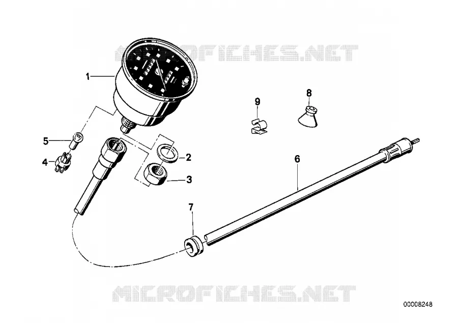 Tachymetre, cable de tachymetre BMW Motorrad BMW Motorrad Classic R 65 1987 2V (80-92)  R65