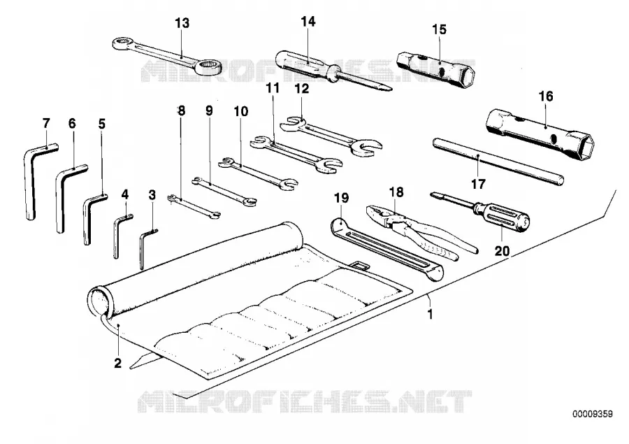 Trousse à outils BMW Motorrad BMW Motorrad Classic R 90 1974 Boxer (69-76)  R90