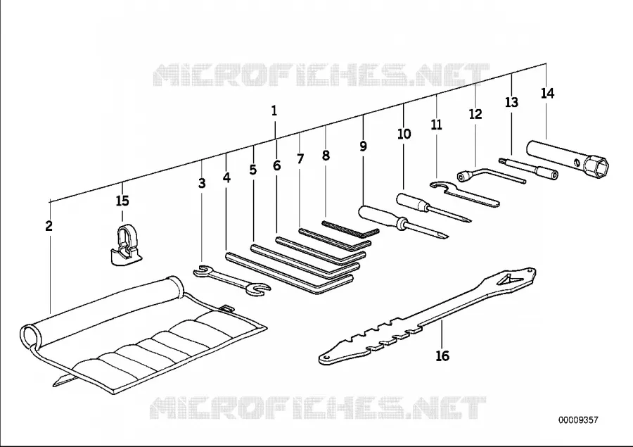 Trousse à outils BMW Motorrad BMW Motorrad R 1100 1992 4V  259 (0411,0416)