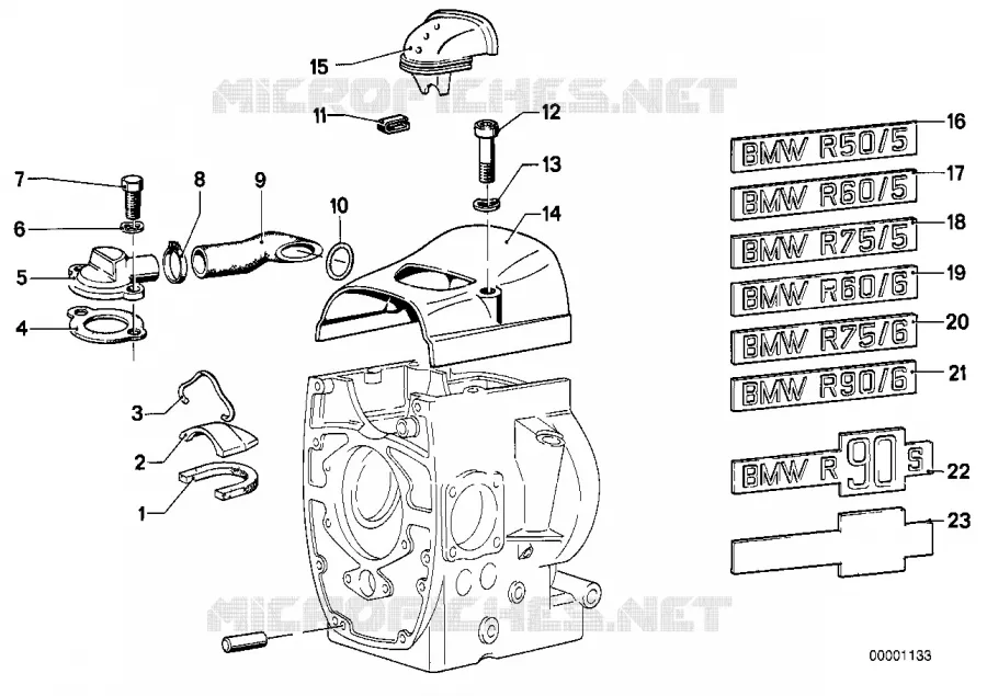 Ventilation de carter-moteur BMW Motorrad BMW Motorrad Classic R 75 1973 Boxer (69-76)  R75