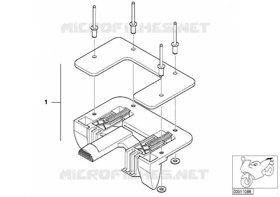 Verrouillage de top-case BMW Motorrad BMW Motorrad R 850 2000 4V  R22 (0417)