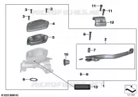 Bride de serrage commande de frein sur guidon M6 pour BMW Motorrad K 1600 GTL à partir de 2021