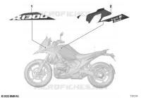 Élément décoratif WND2 Blackstorm mét.  pour BMW Motorrad R 1300 GS à partir de 2023