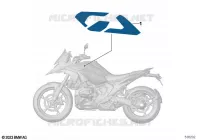 Élément décoratif YNB5 Lightwhite uni  pour BMW Motorrad R 1300 GS à partir de 2023