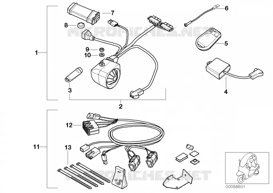 Alarme antivol BMW Motorrad BMW Motorrad C1 1999 C1  C1 (0191)