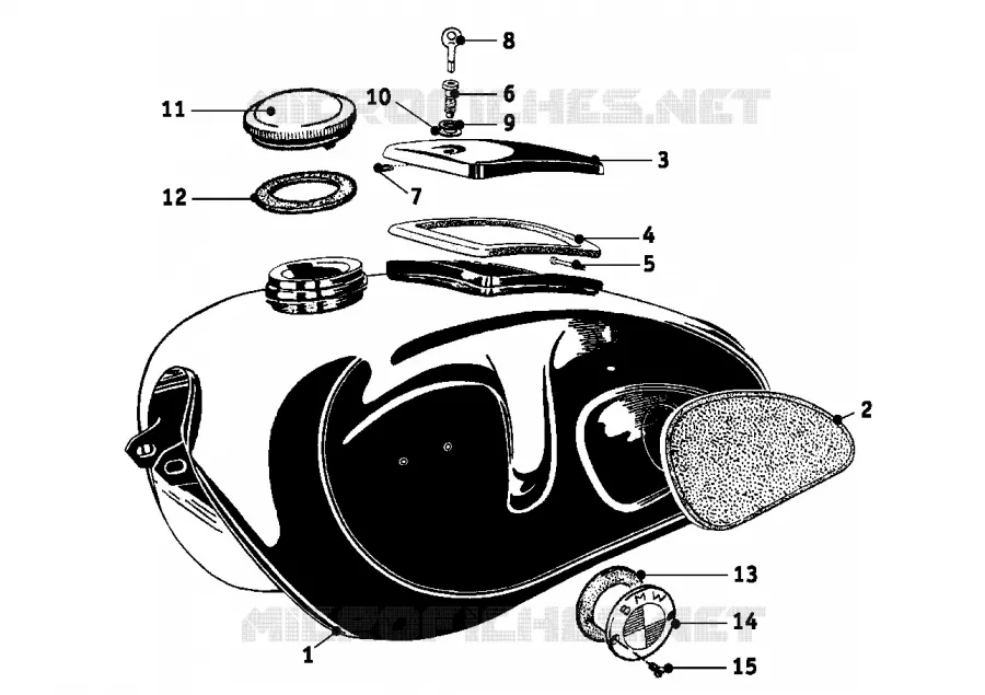 Alimentation en carburant BMW Motorrad BMW Motorrad Classic R 69 1960 Boxer (-69)  R69