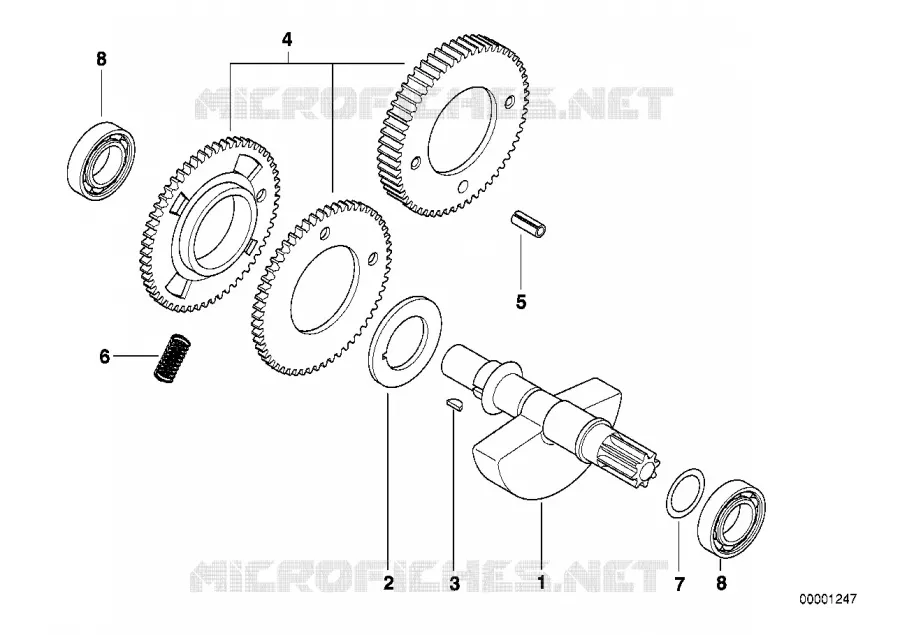 Arbre de compensation BMW Motorrad BMW Motorrad F 650 1996   E169 (0163,0168)