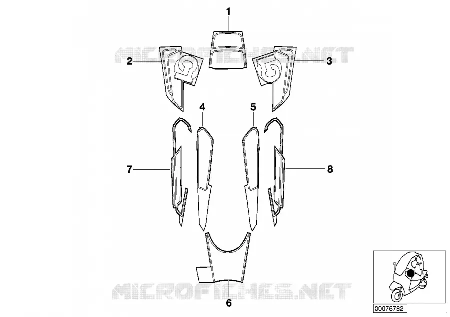Autocollant Familys Friend I et III BMW Motorrad BMW Motorrad C1 1999 C1  C1 (0191)