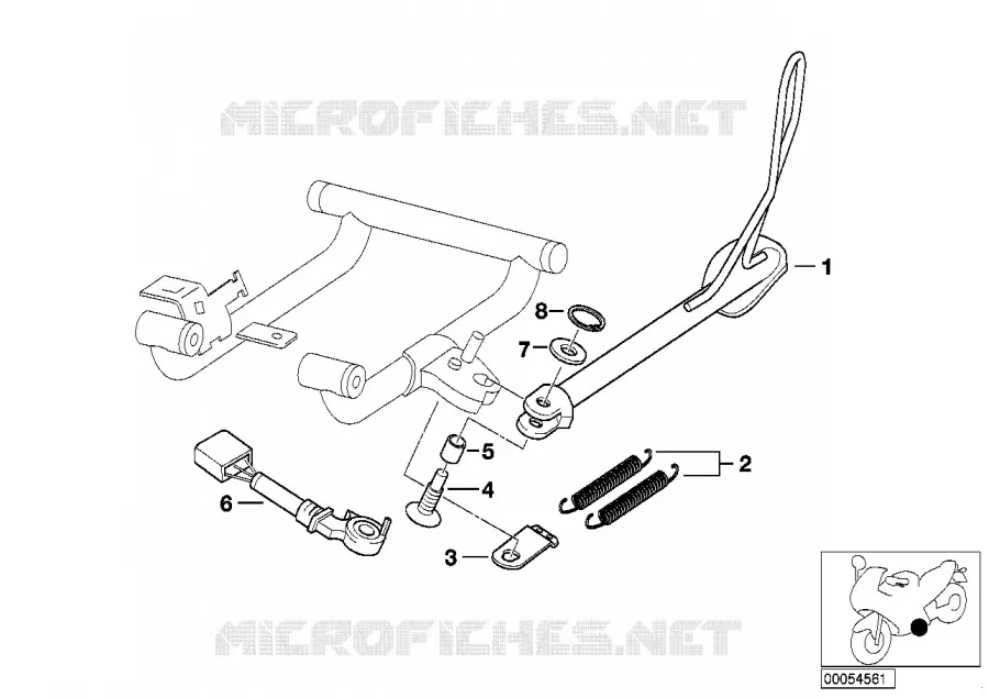 Bequille laterale BMW Motorrad BMW Motorrad G 650 2010   R13 (0188,0189)