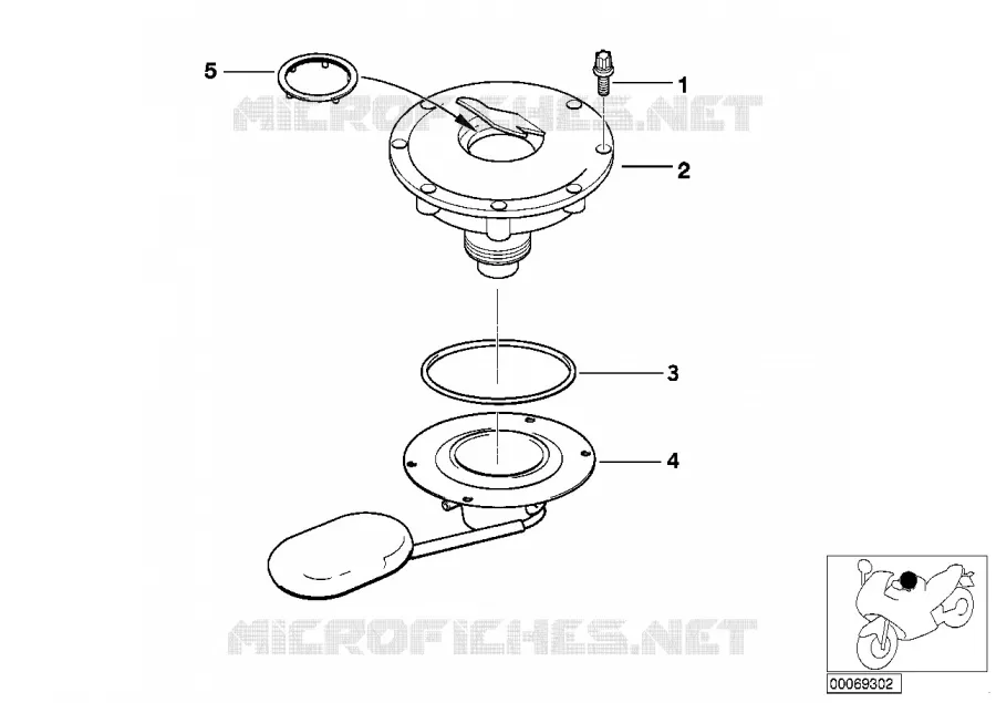 Bouchon de réservoir BMW Motorrad BMW Motorrad R 1100 1996 4V  259 (0422,0432)