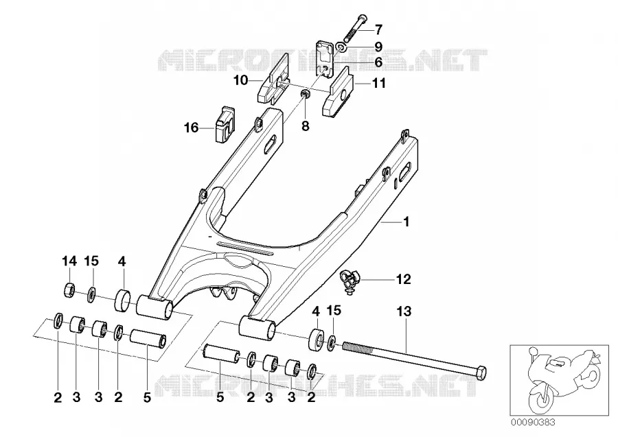 Bras oscillant BMW Motorrad BMW Motorrad F 650 1999   R13 (0173,0183)