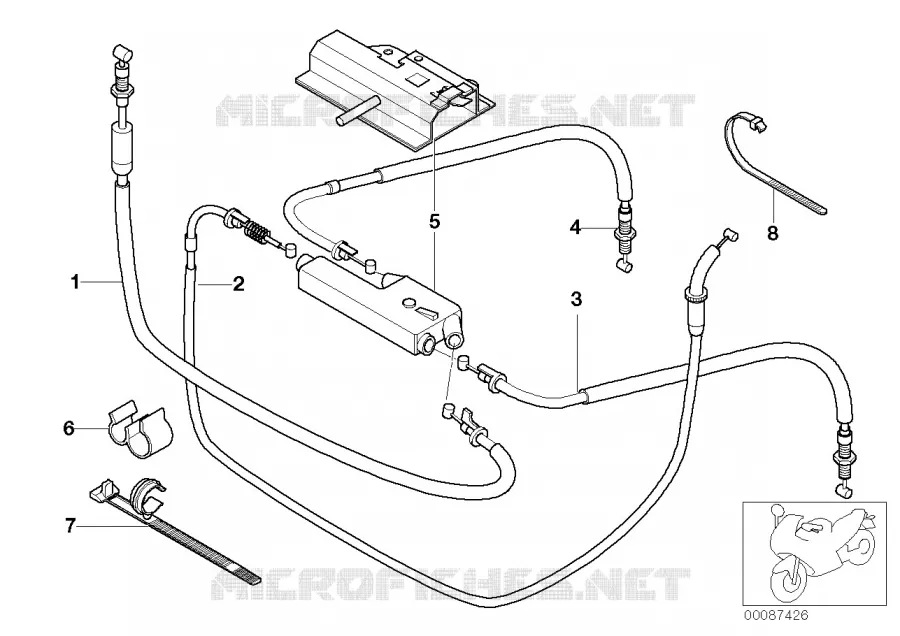Câble Bowden/distributeur de câble BMW Motorrad BMW Motorrad R 850 2000 4V  R22 (0417)