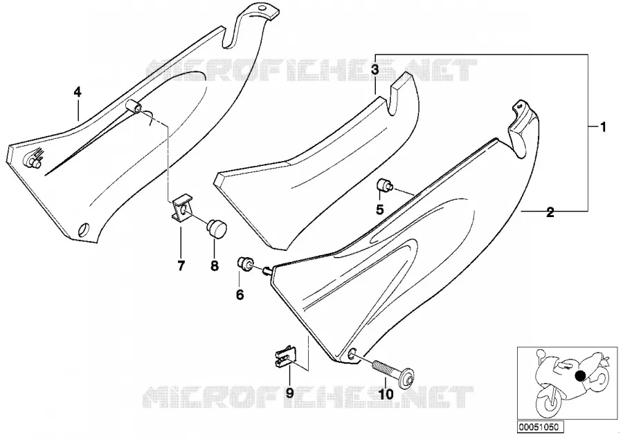 Cache lateral BMW Motorrad BMW Motorrad F 650 1996   E169 (0162)