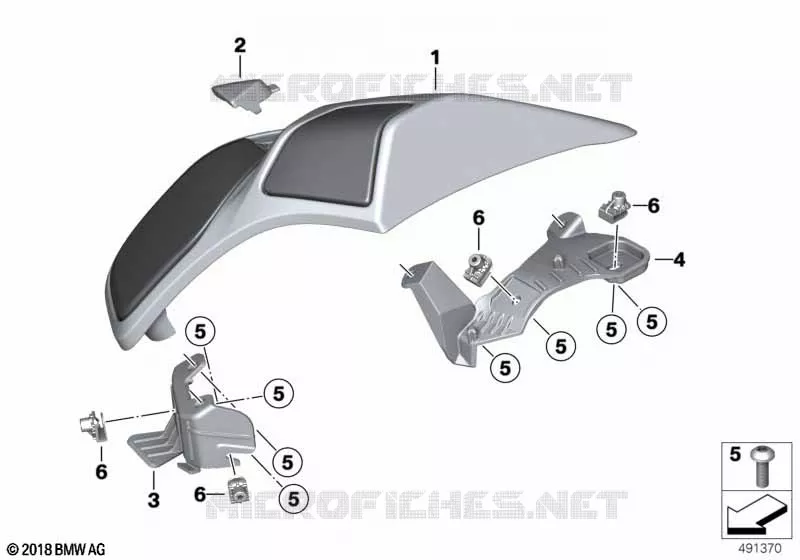 Caches haut-parleur arrière BMW Motorrad BMW Motorrad K 1600 2021 K1600  K61 0F61