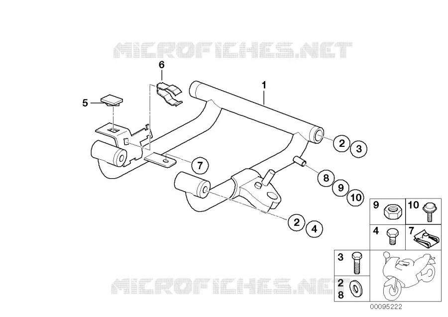 Cadre partie inferieur BMW Motorrad BMW Motorrad G 650 2008   R13 (0180)