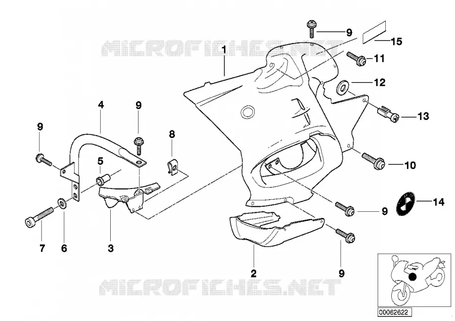 Carenage laterale BMW Motorrad BMW Motorrad R 850 2000 4V  R22 (0417)