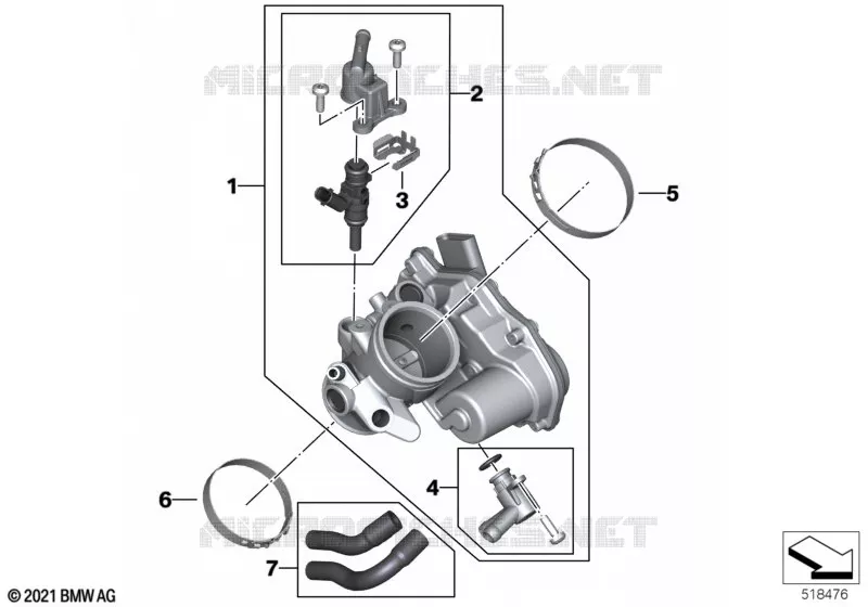 Carter de volet de départ BMW Motorrad BMW Motorrad G 310 2020 G310  K02 0G31