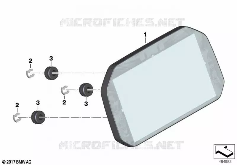 Combiné d’instruments / écran TFT BMW Motorrad BMW Motorrad R 1250 2020 R1250  K51 0M11