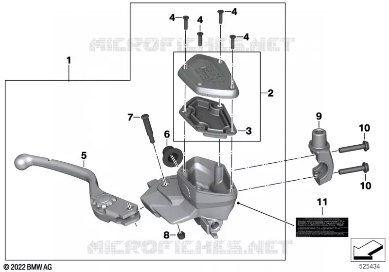 Commande de poignée de frein BMW Motorrad BMW Motorrad K 1600 2021 K1600  K48 0F31