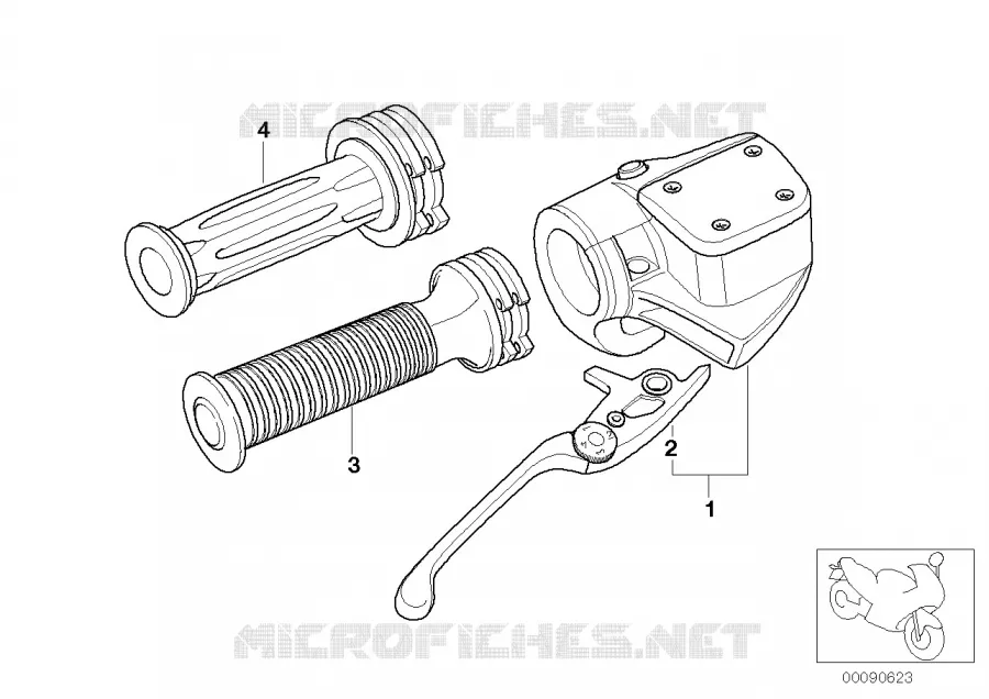 Commande de poignée de frein BMW Motorrad BMW Motorrad R 1150 2002 4V  R28 (0308,0318)