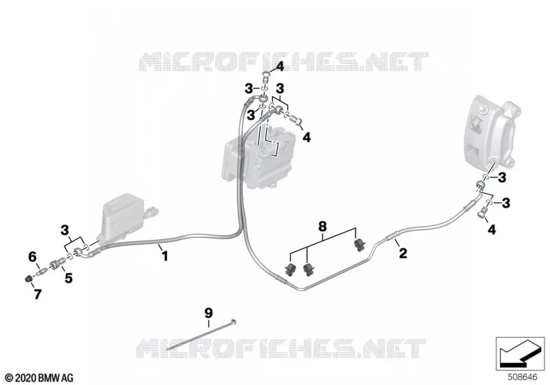 Conduite de frein arrière BMW Motorrad BMW Motorrad R 18 2021 R18  K35 0L31