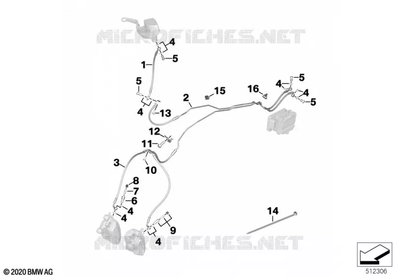 Conduites de frein avant BMW Motorrad BMW Motorrad R 18 2021 R18  K35 0L31