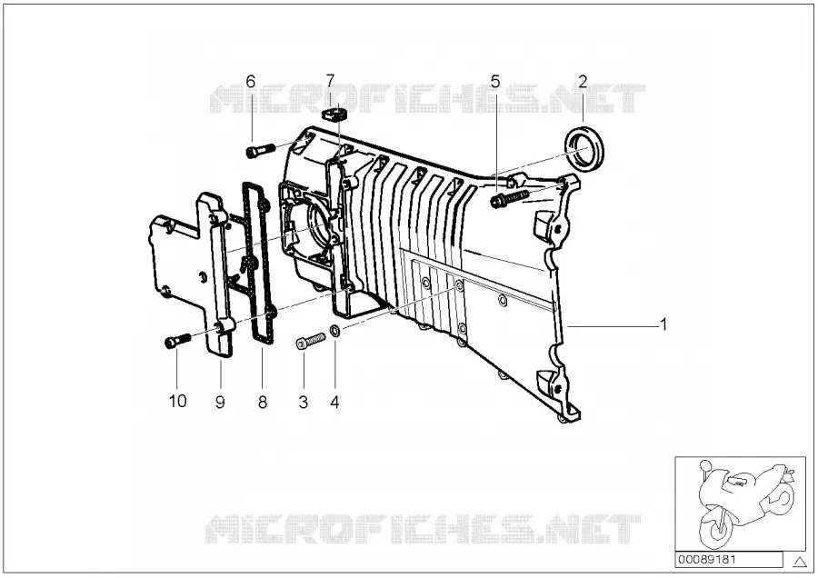 Couvercle de carter de distribution BMW Motorrad BMW Motorrad K 1200 2000 4 cyl. 4 soup.  K41 (0547,0557)