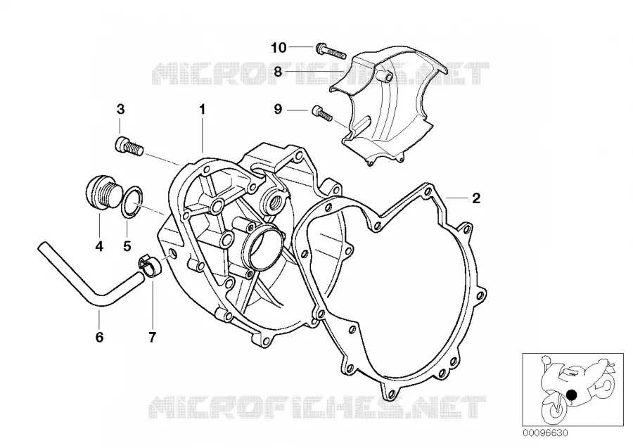 Couvercle de carter de moteur droite BMW Motorrad BMW Motorrad G 650 2006 X  K15 (0167,0197)