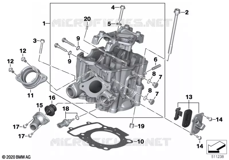 Culasse BMW Motorrad BMW Motorrad G 310 2020 G310  K02 0G31