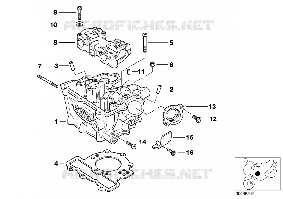 Culasse BMW Motorrad BMW Motorrad G 650 2008   R13 (0180)