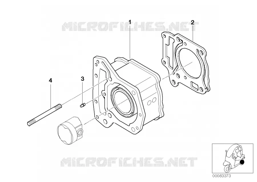 Cylindre BMW Motorrad BMW Motorrad C1 2000 C1  C1 200 (0192)