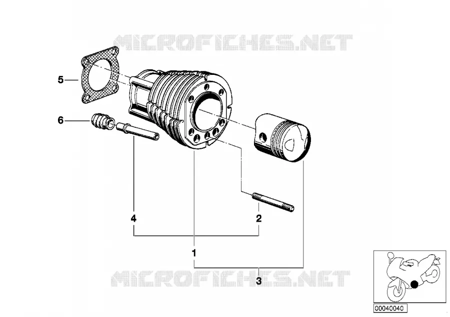 Cylindre BMW Motorrad BMW Motorrad Classic R 60 1975 Boxer (69-76)  R60