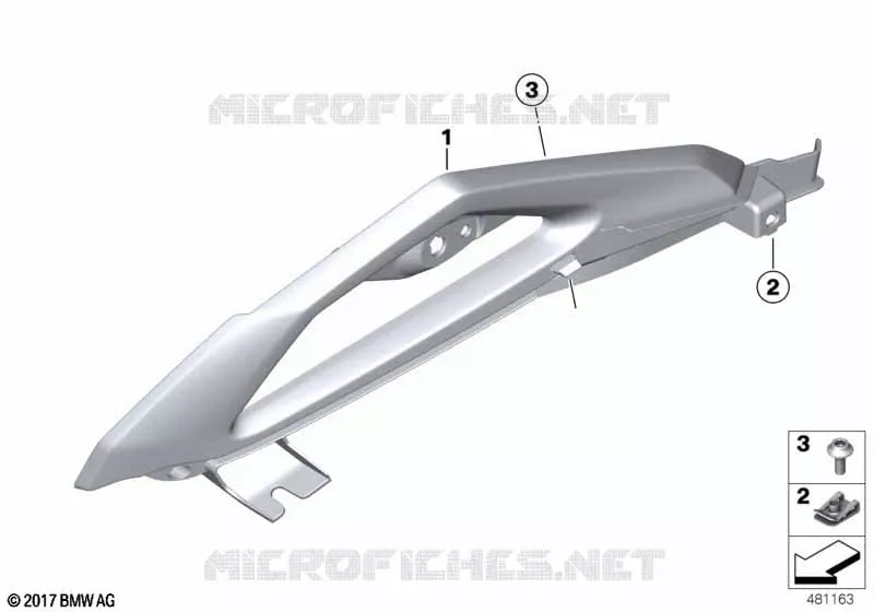 Élément de recouvrement support avant BMW Motorrad BMW Motorrad G 310 2020 G310  K02 0G31