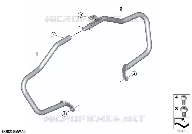 Étrier de protection de moteur BMW Motorrad BMW Motorrad R 18 2023 R18  K34 0N61