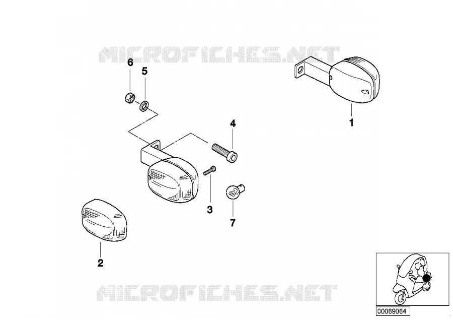 Feu clignotant arr BMW Motorrad BMW Motorrad C1 2000 C1  C1 200 (0192)