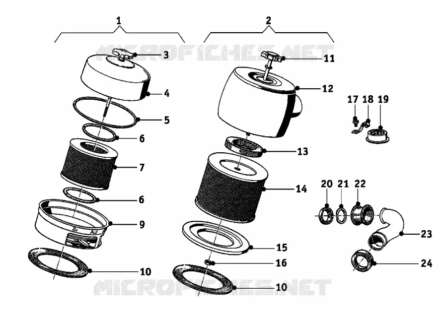 Filtre à air BMW Motorrad BMW Motorrad Classic R 50 1961 Boxer (-69)  R50