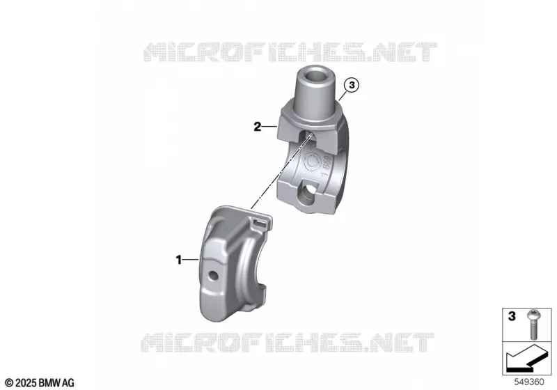 Fixation rétroviseur  BMW Motorrad BMW Motorrad R 1300 2023 R1300  KA1 0M21