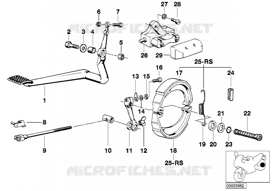 Frein de roue arrière BMW Motorrad BMW Motorrad Classic R 65 1980 Boxer (78-85)  R65