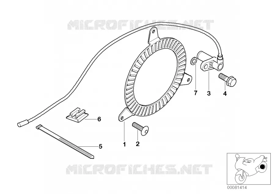 Frein de roue arrière capteur BMW Motorrad BMW Motorrad G 650 2008   R13 (0180)