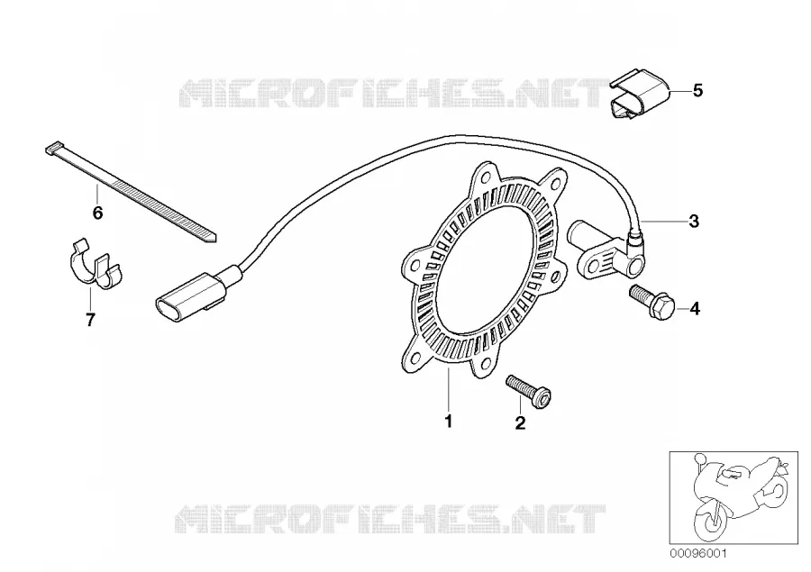 Frein de roues AV, palpeur/anneau BMW Motorrad BMW Motorrad F 650 2000   K14 (0174,0184)