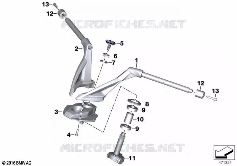 Guidon BMW Motorrad BMW Motorrad K 1600 2021 K1600  K48 0F31