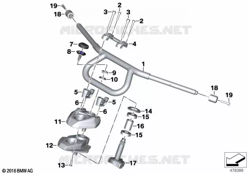 Guidon BMW Motorrad BMW Motorrad K 1600 2021 K1600  K48 0F31