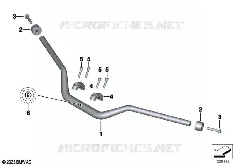 Guidon BMW Motorrad BMW Motorrad R 1250 2020 R1250  K51 0M11