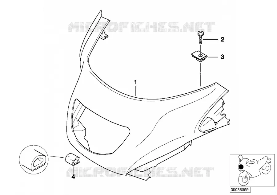 Habillage partie supérieure BMW Motorrad BMW Motorrad K 1200 2003 4 cyl. 4 soup.  K589 (0549,0559)