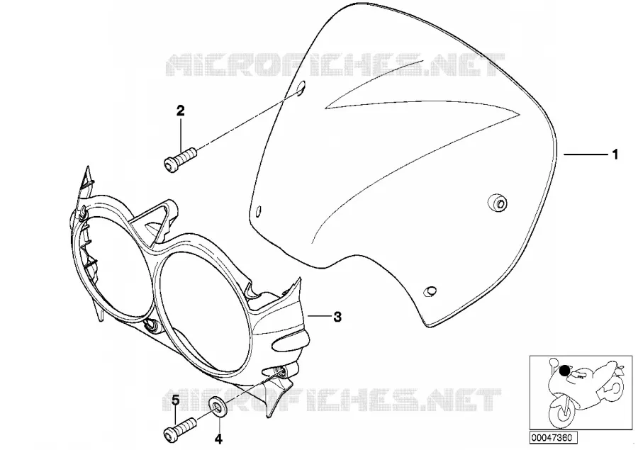 Habillage partie supérieure BMW Motorrad BMW Motorrad R 1150 1998 4V  R21 (0415,0495)