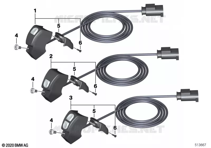 Interrupteur supplementaire  BMW Motorrad BMW Motorrad R 1300 2023 R1300  KA1 0M21