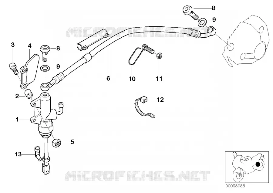 Maitre-cylindre de frein arriere BMW Motorrad BMW Motorrad R 1150 1999 4V  R28 (0429,0439)