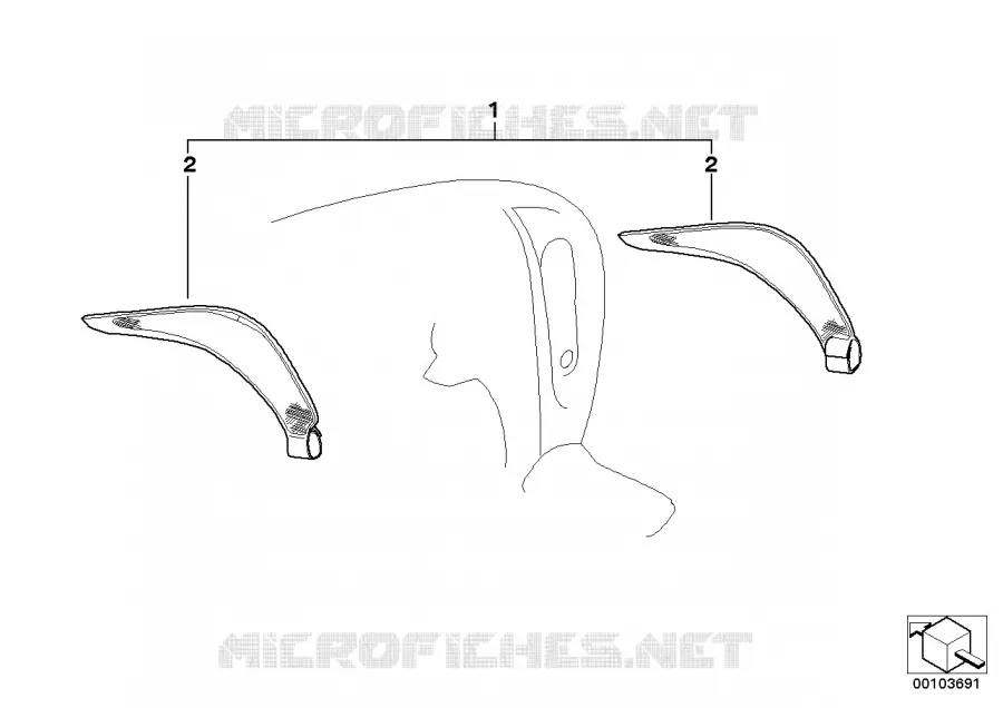 Pare-vent textile latéral BMW Motorrad BMW Motorrad C1 2000 C1  C1 200 (0192)
