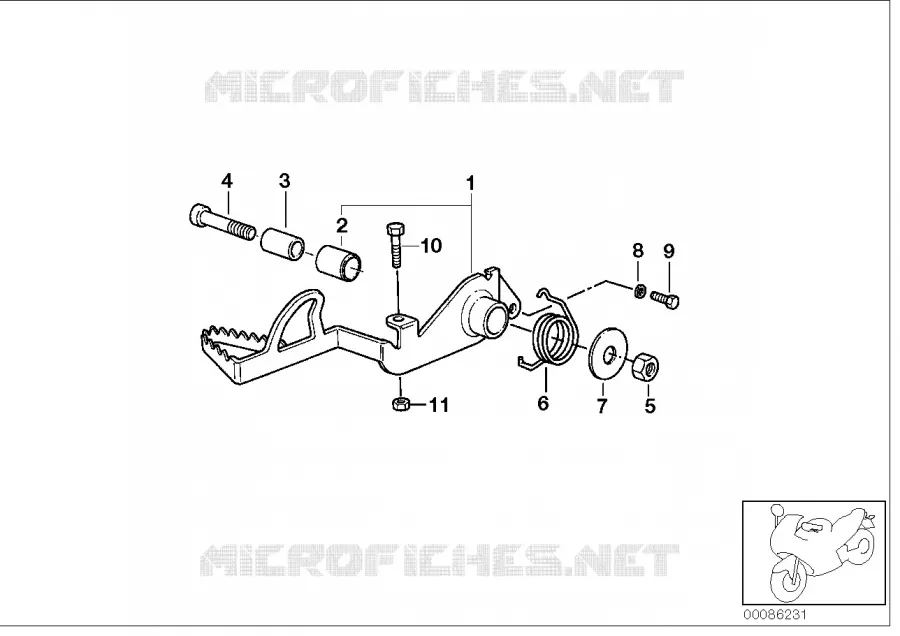 Pedale de frein BMW Motorrad BMW Motorrad R 850 1996 4V  259 (0403)